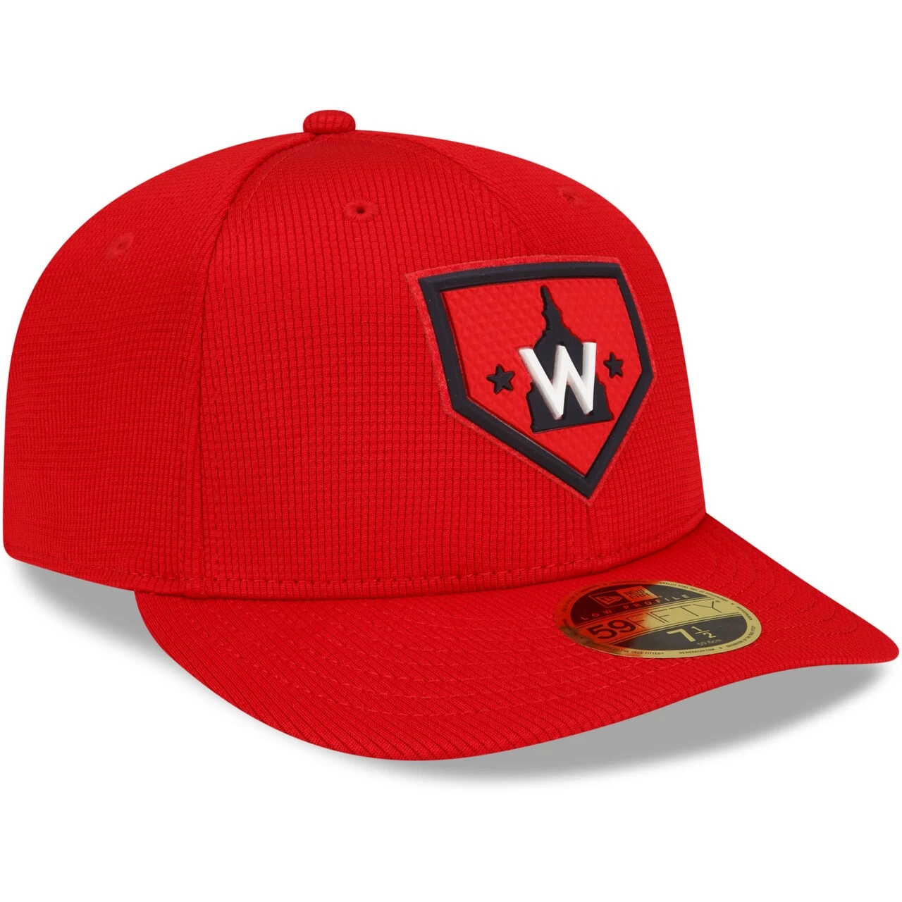 Men's Washington Nationals New Era Red 2022 Clubhouse Alternate Logo Low Profile 59FIFTY Fitted Hat - Image 3