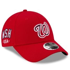 Men's Washington Nationals New Era Red 4th Of July 9FORTY Snapback Adjustable Hat
