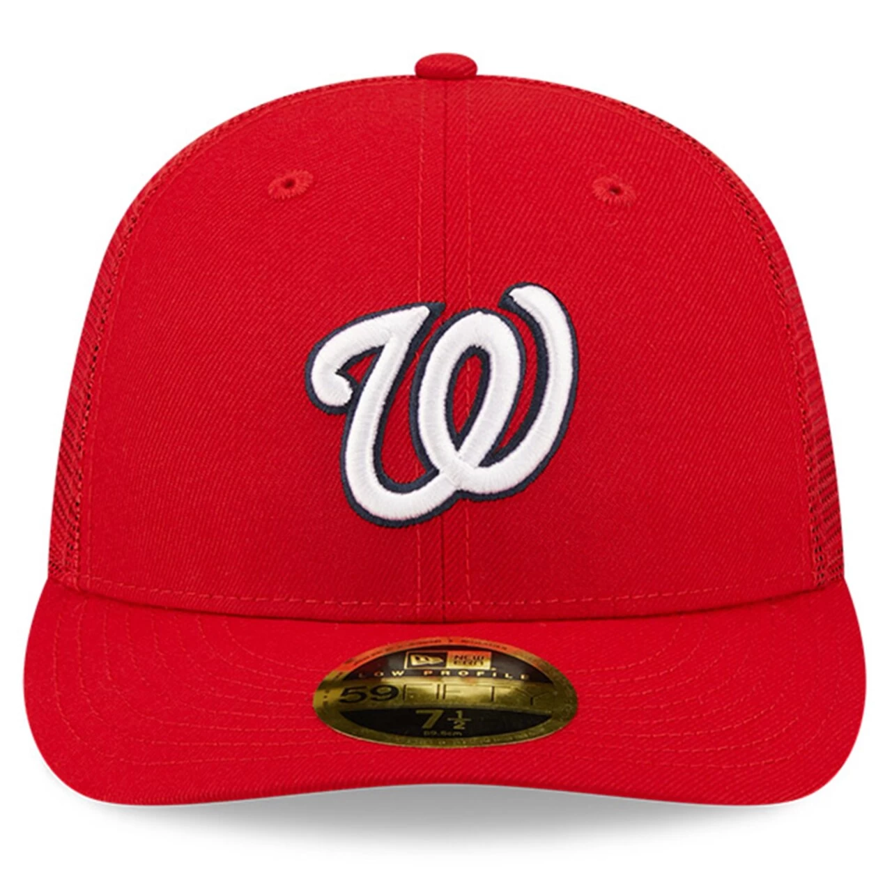 Men's Washington Nationals New Era Red Authentic Collection Mesh Back Low Profile 59FIFTY Fitted Hat - Image 2