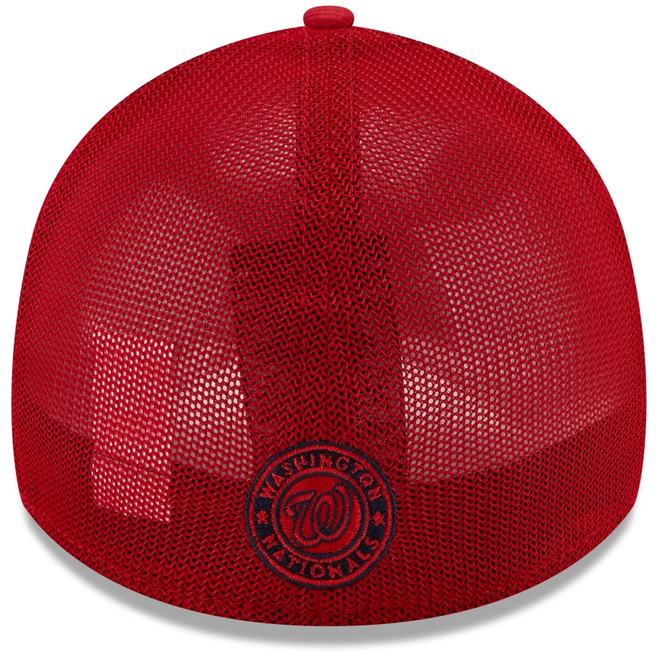 Men's Washington Nationals New Era Red Pop Visor Mesh Back 39THIRTY Flex Hat - Image 4