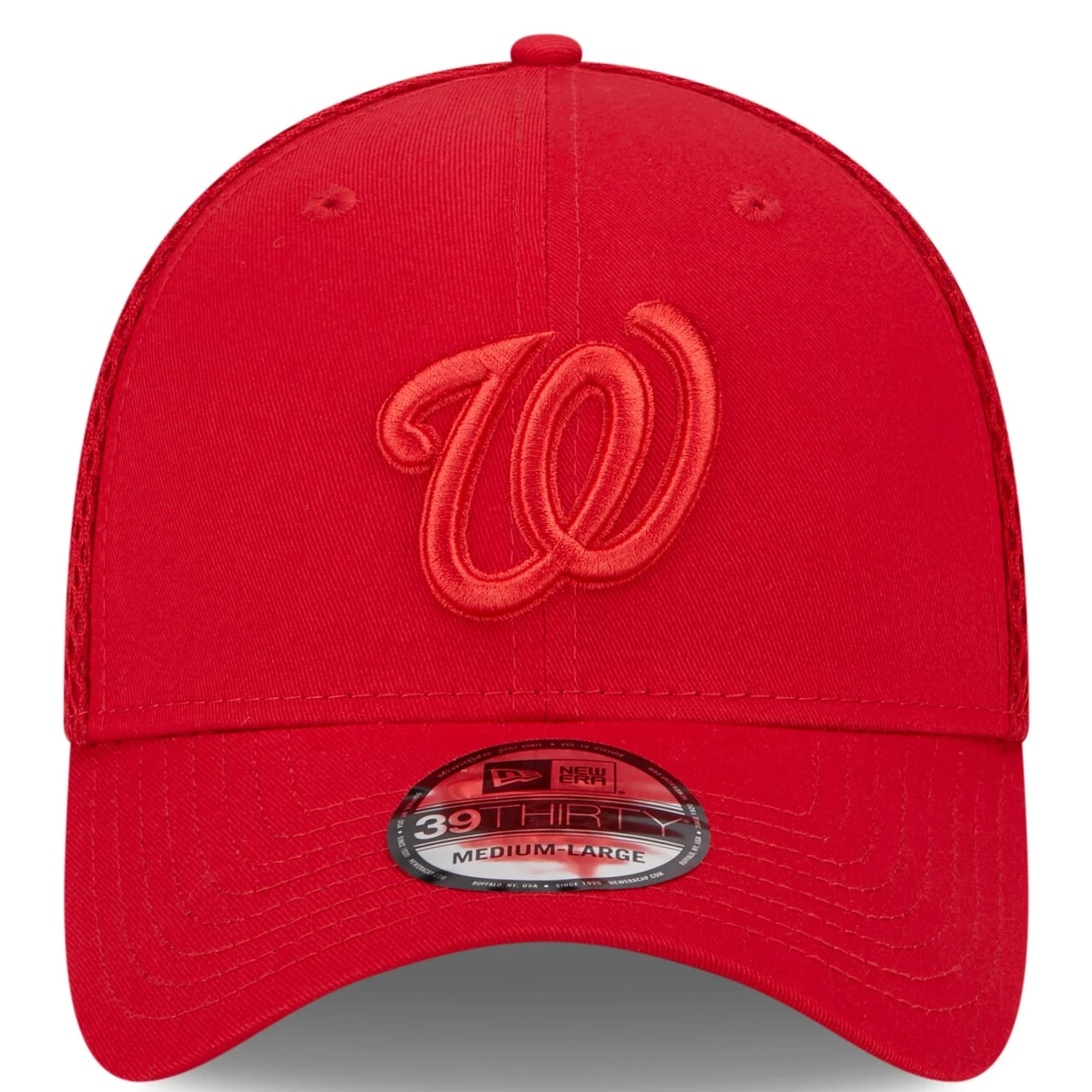Men's Washington Nationals New Era Red Tonal Team Neo 39THIRTY Flex Hat - Image 2