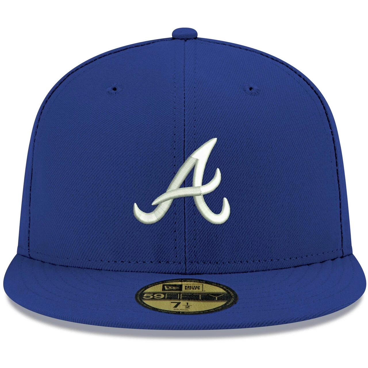 Men's Atlanta Braves New Era Royal White Logo 59FIFTY Fitted Hat - Image 2