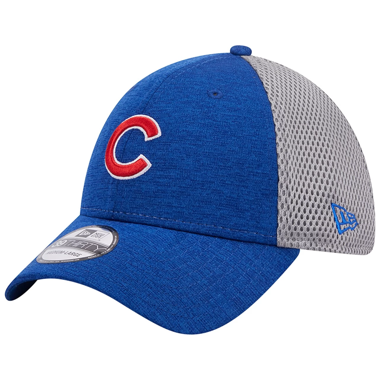 Men's Chicago Cubs New Era Royal Shadow Neo 39THIRTY Flex Hat