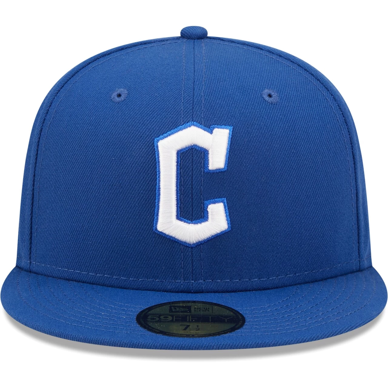 Men's Cleveland Guardians New Era Royal White Logo 59FIFTY Fitted Hat - Image 2