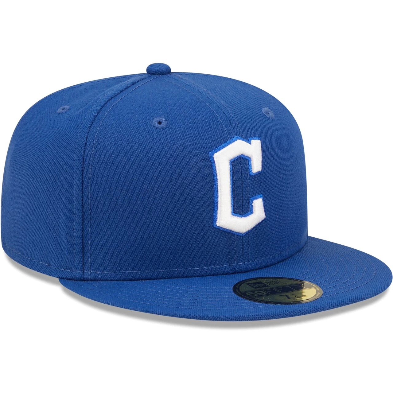 Men's Cleveland Guardians New Era Royal White Logo 59FIFTY Fitted Hat - Image 3