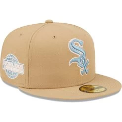 Men's Chicago White Sox New Era Tan 2005 World Series Sky Blue Undervisor 59FIFTY Fitted Hat