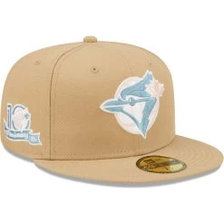 Men's Toronto Blue Jays New Era Tan 10th Anniversary Sky Blue Undervisor 59FIFTY Fitted Hat