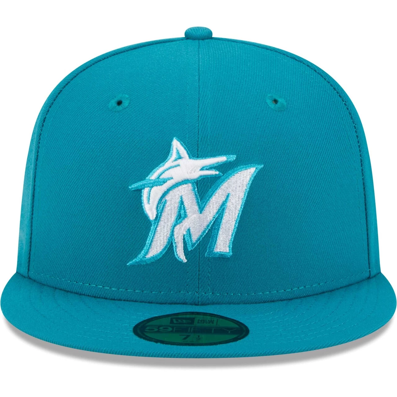 Men's Miami Marlins New Era Turquoise 59FIFTY Fitted Hat - Image 2