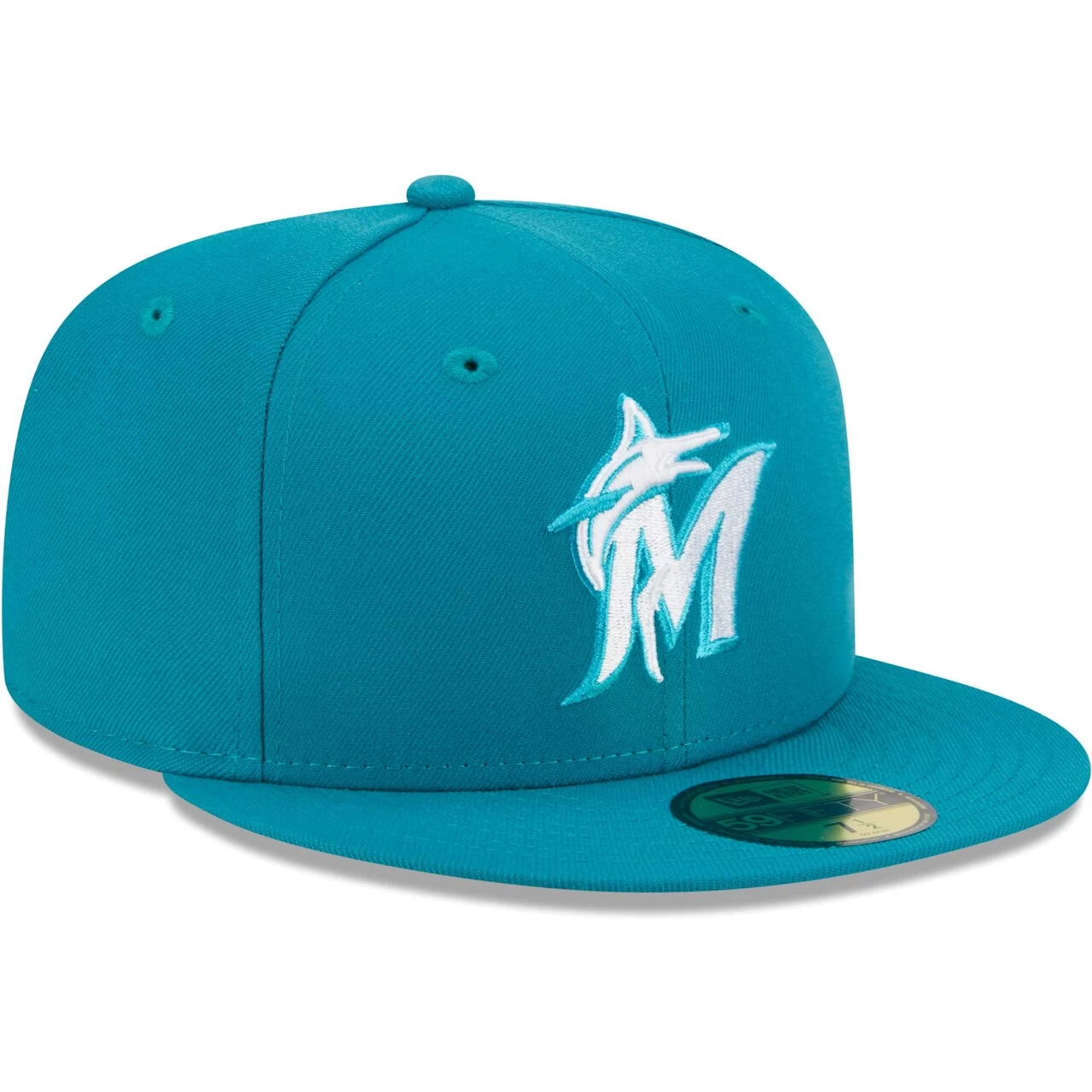 Men's Miami Marlins New Era Turquoise 59FIFTY Fitted Hat - Image 3