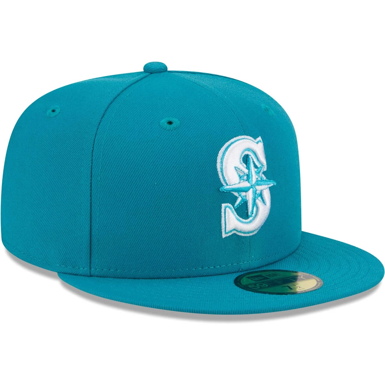 Men's Seattle Mariners New Era Turquoise 59FIFTY Fitted Hat - Image 3