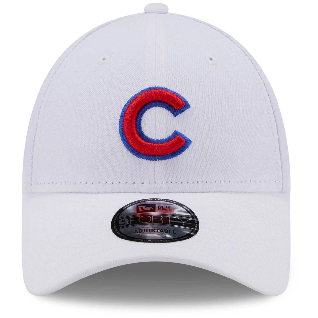 Men's Chicago Cubs New Era White League II 9FORTY Adjustable Hat - Image 2