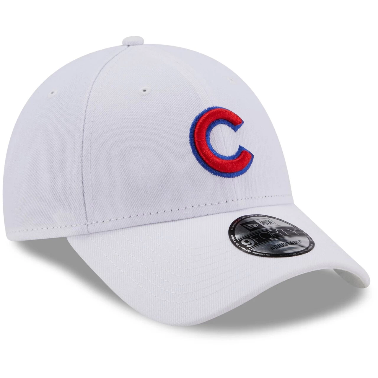 Men's Chicago Cubs New Era White League II 9FORTY Adjustable Hat - Image 3