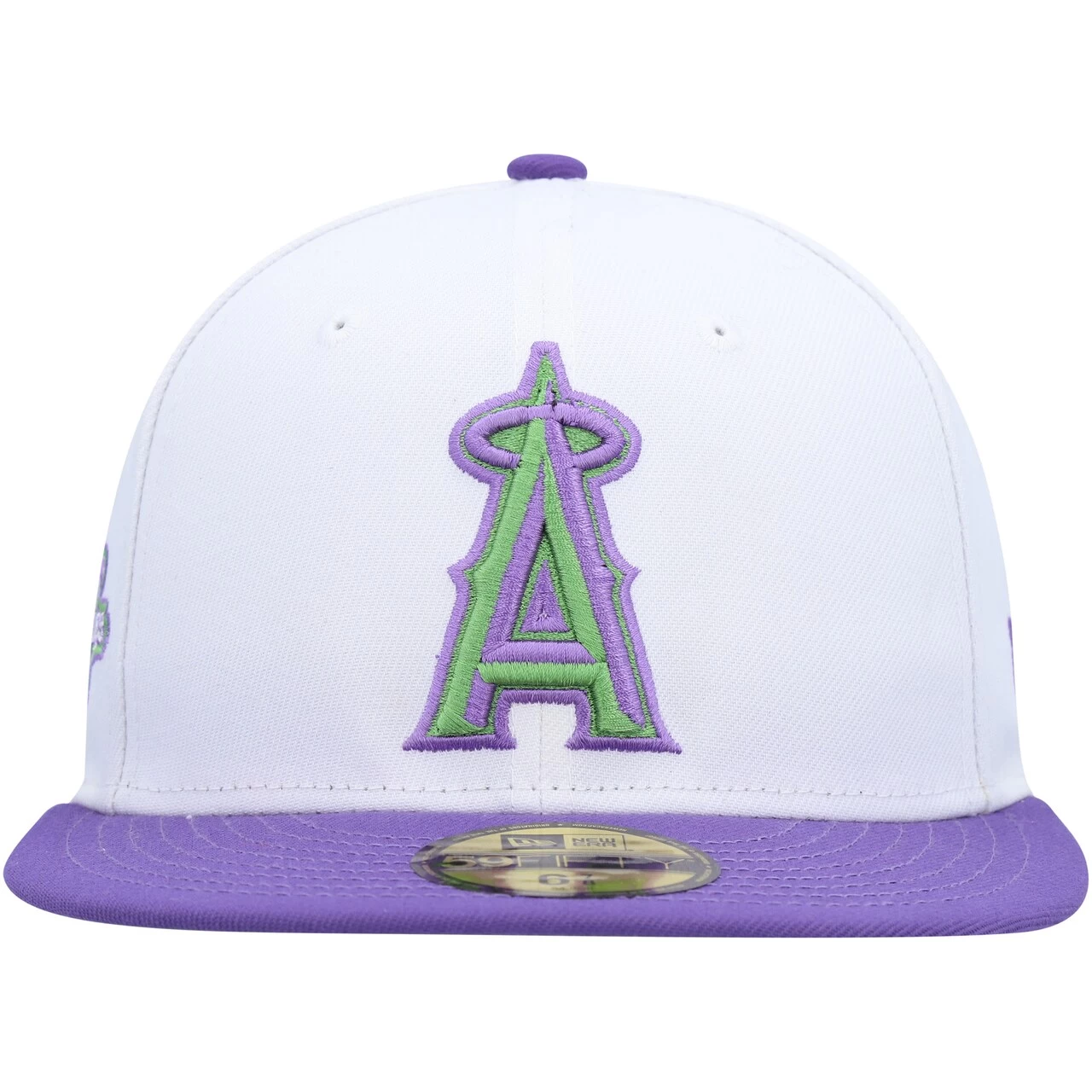 Men's Los Angeles Angels New Era White 2002 World Series Side Patch 59FIFTY Fitted Hat - Image 2