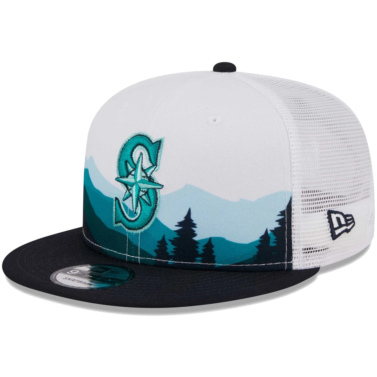 Men's Seattle Mariners New Era White 2023 MLB All-Star Game Mountain 9FIFTY Snapback Hat - Image 3