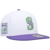 Men's Seattle Mariners New Era White 40th Anniversary Side Patch 59FIFTY Fitted Hat