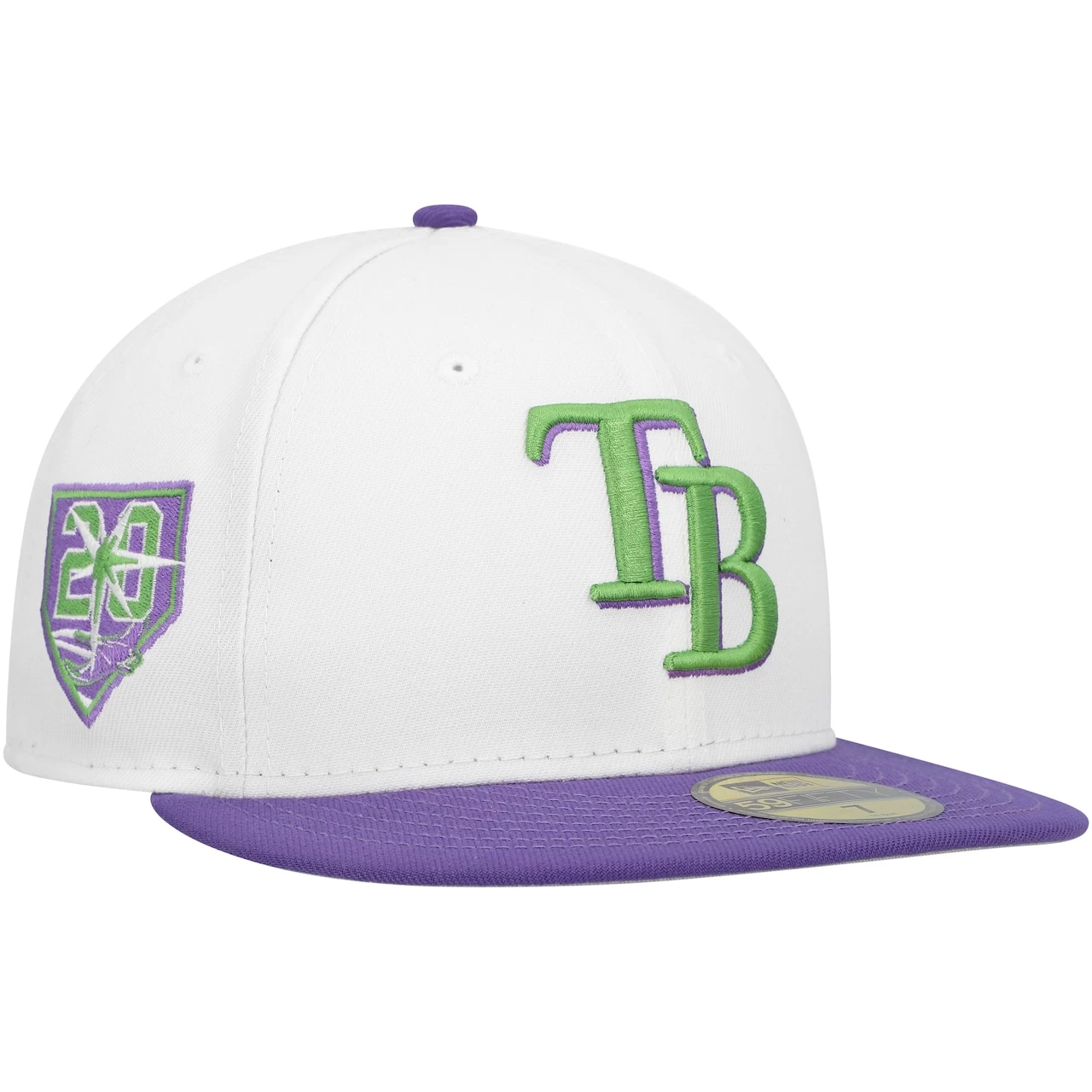 Men's Tampa Bay Rays New Era White Side Patch 59FIFTY Fitted Hat