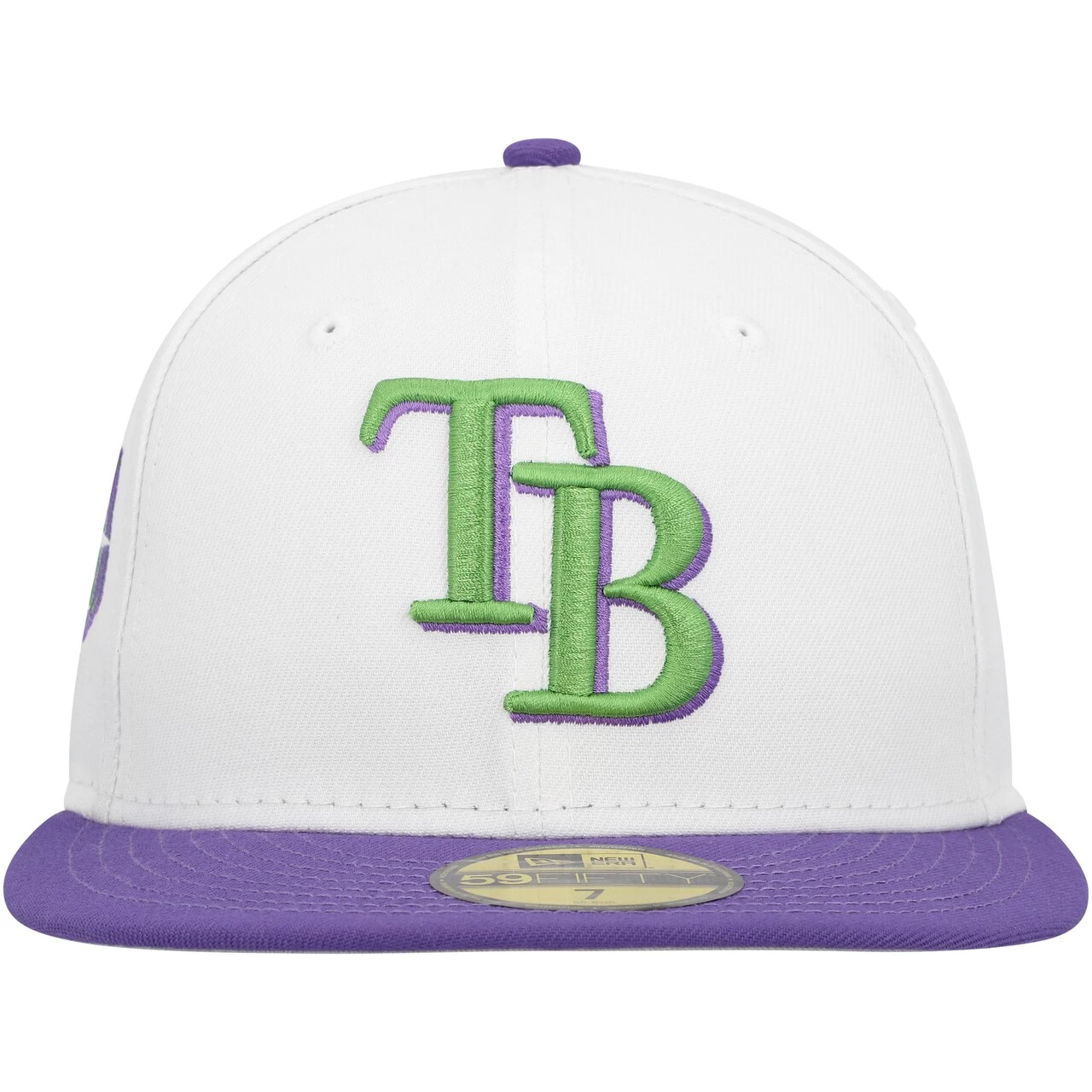 Men's Tampa Bay Rays New Era White Side Patch 59FIFTY Fitted Hat - Image 2