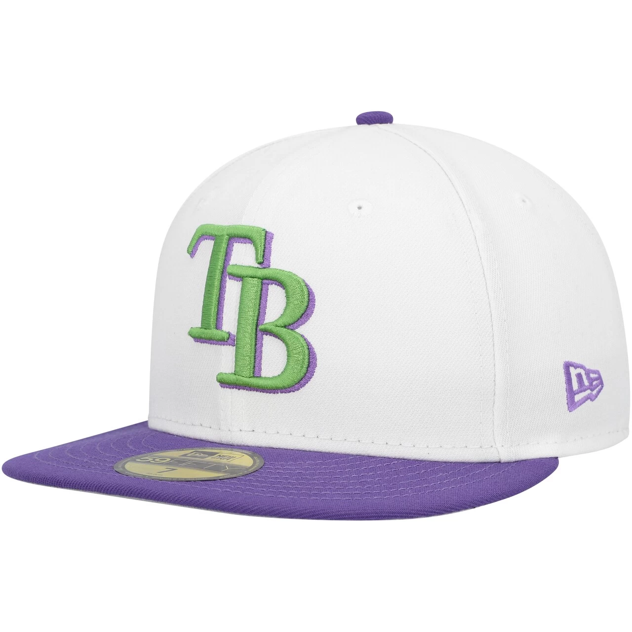 Men's Tampa Bay Rays New Era White Side Patch 59FIFTY Fitted Hat - Image 3