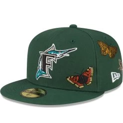 Men's Florida Marlins New Era X Felt Green 59FIFTY Fitted Hat