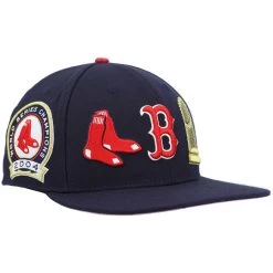 Men's Boston Red Sox Pro Standard Navy Double City Pink Undervisor Snapback Hat