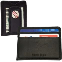 Men's Toronto Blue Jays Tokens & Icons Black Game-Used Baseball Wallet
