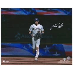 Autographed Milwaukee Brewers Fanatics Authentic 16'' X 20'' Walking Onto Field Photograph - Limited Edition Of 100