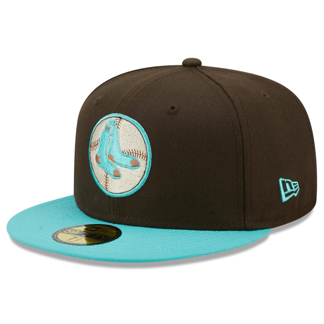 Men's Boston Red Sox New Era Brown/Mint Walnut Mint 59FIFTY Fitted Hat - Image 3