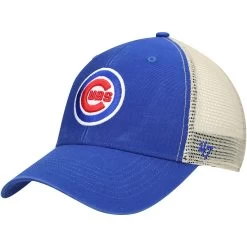 Men's Chicago Cubs '47 Royal/Natural Flagship Washed MVP Trucker Snapback Hat
