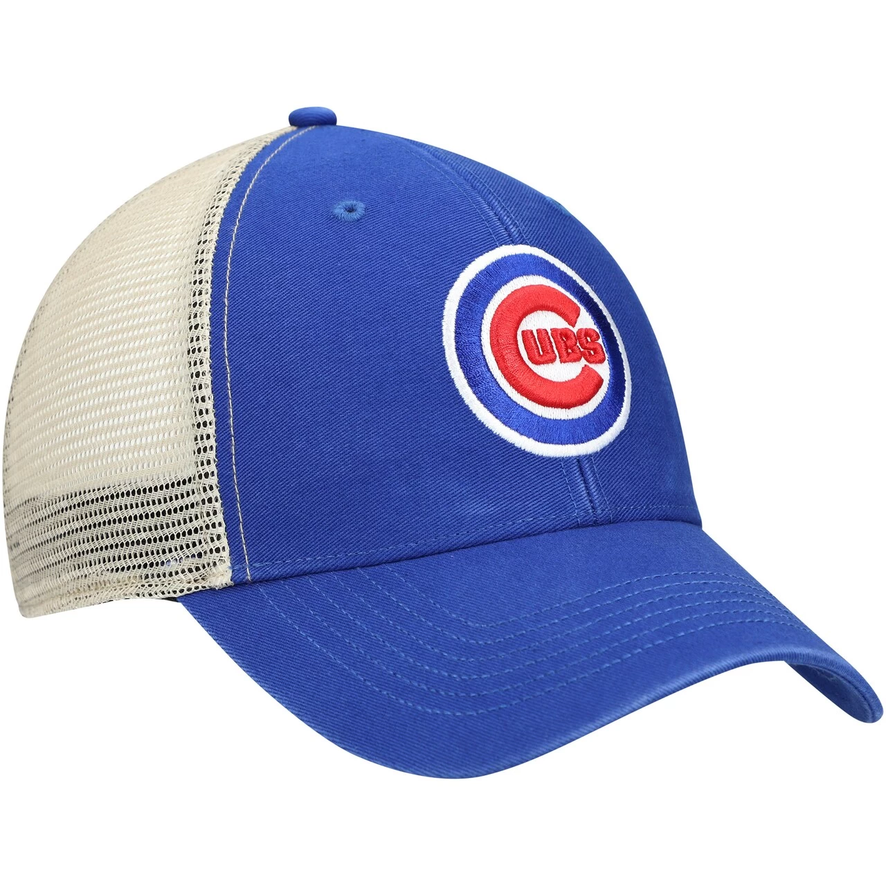 Men's Chicago Cubs '47 Royal/Natural Flagship Washed MVP Trucker Snapback Hat - Image 3