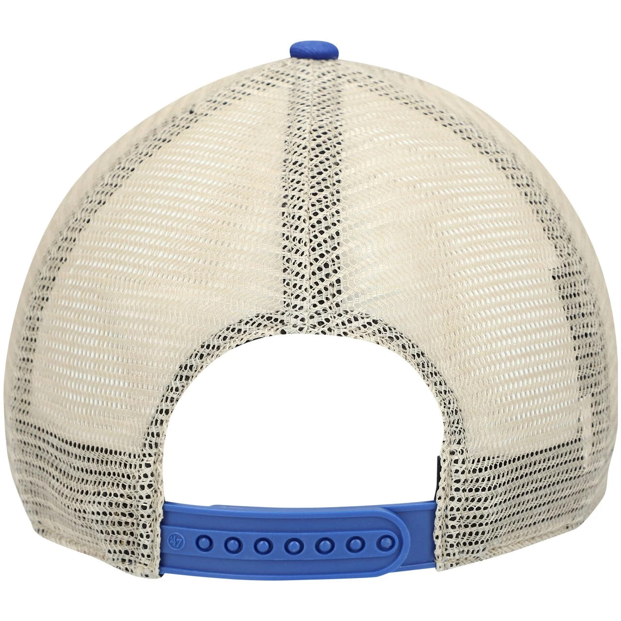 Men's Chicago Cubs '47 Royal/Natural Flagship Washed MVP Trucker Snapback Hat - Image 4