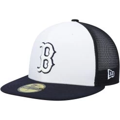 Men's Boston Red Sox New Era White/Navy 2023 On-Field Batting Practice 59FIFTY Fitted Hat