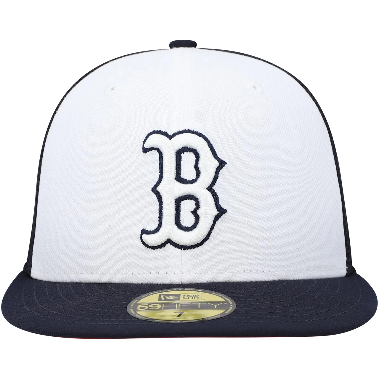 Men's Boston Red Sox New Era White/Navy 2023 On-Field Batting Practice 59FIFTY Fitted Hat - Image 2