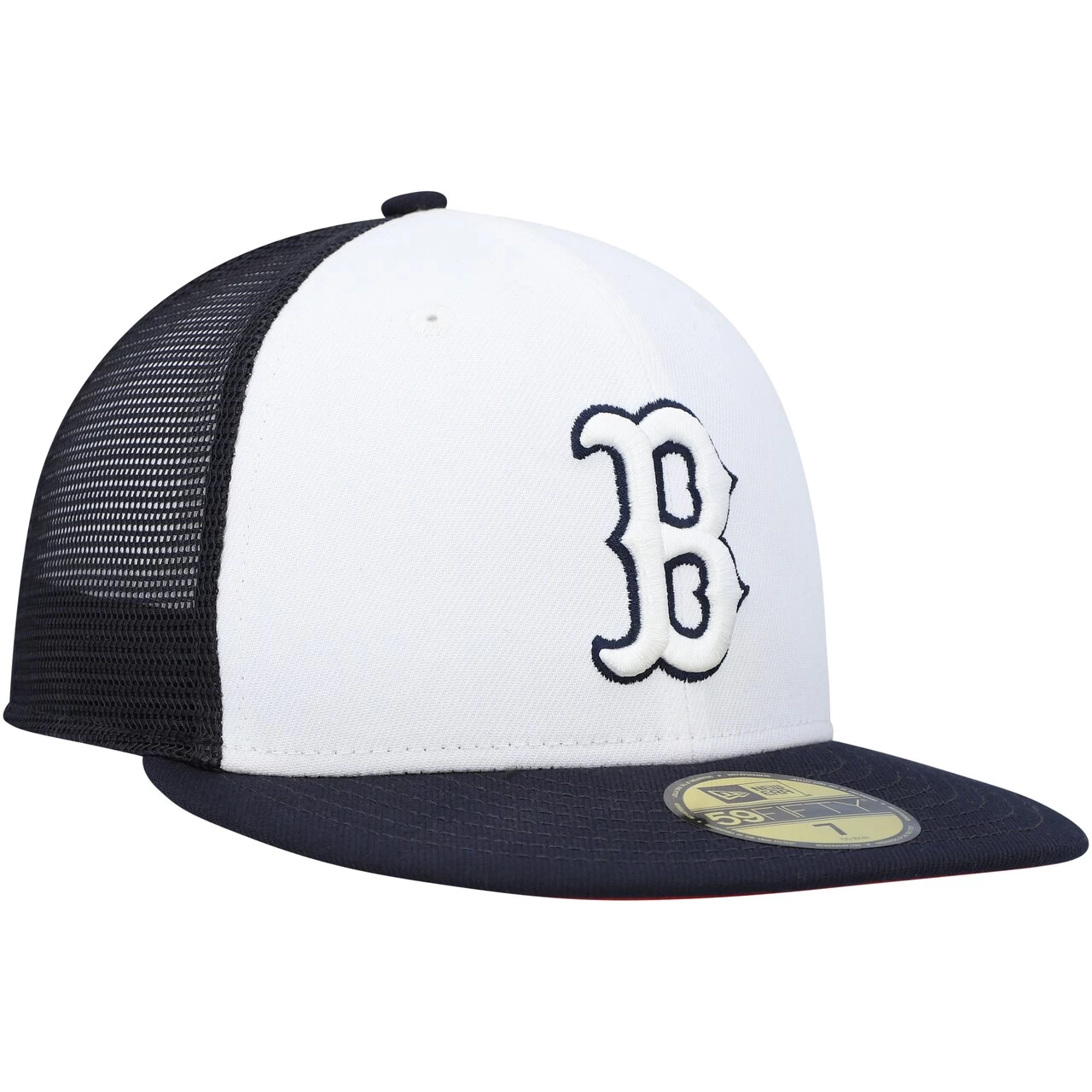 Men's Boston Red Sox New Era White/Navy 2023 On-Field Batting Practice 59FIFTY Fitted Hat - Image 3