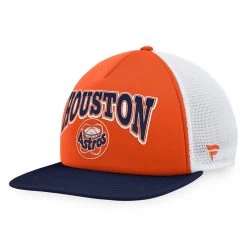 Men's Houston Astros Fanatics Branded Orange/Navy Heritage Foam Front Trucker Snapback Hat
