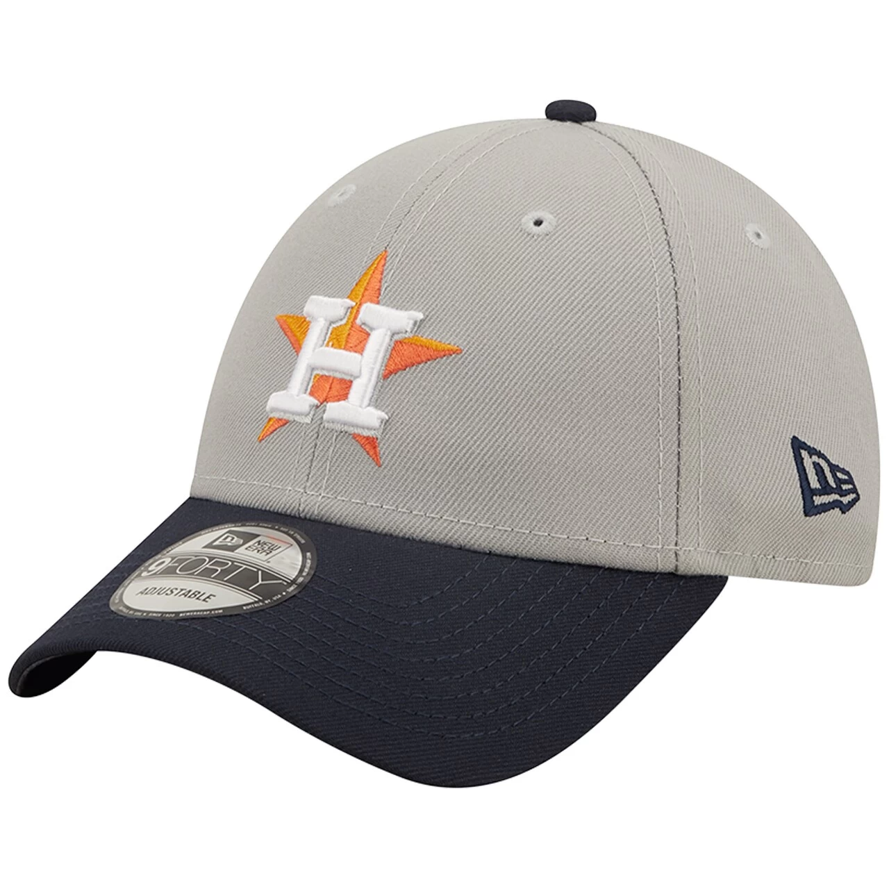 Men's Houston Astros New Era Gray/Navy League 9FORTY Adjustable Hat