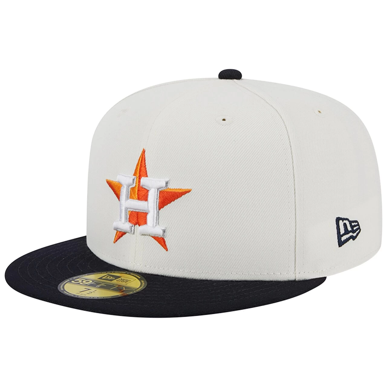 Men's Houston Astros New Era Stone/Navy Retro 59FIFTY Fitted Hat - Image 3