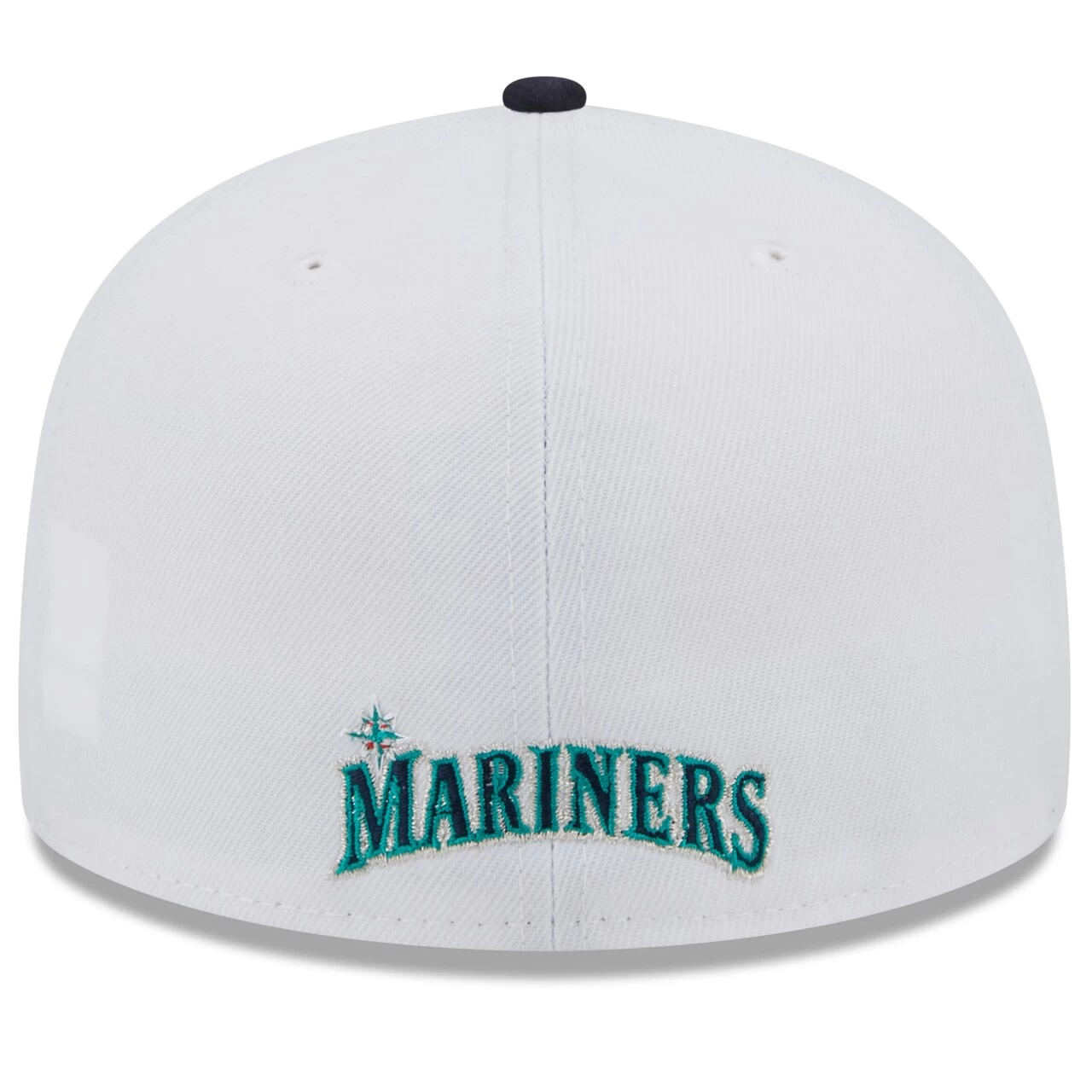 Men's Seattle Mariners New Era White/Navy State 59FIFTY Fitted Hat - Image 4
