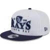 Men's Tampa Bay Rays New Era White/Navy Crest 9FIFTY Snapback Hat