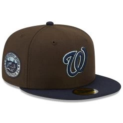 Men's Washington Nationals New Era Brown/Navy 2008 Inaugural Season Walnut 9FIFTY Fitted Hat