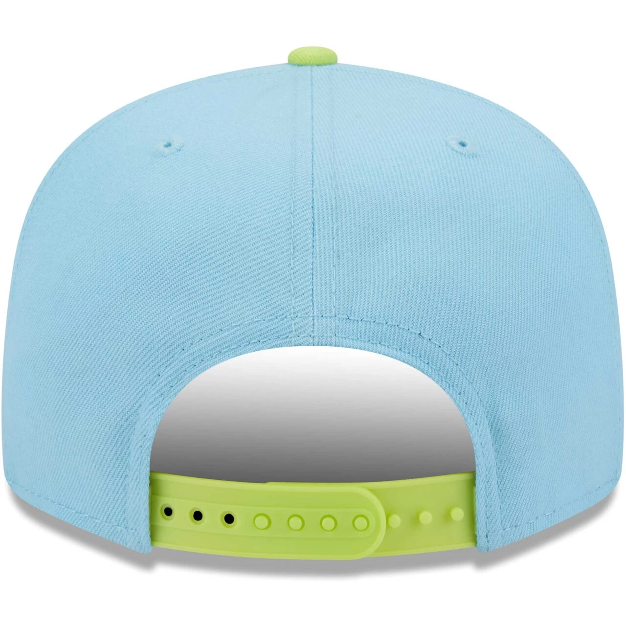 Men's Chicago Cubs New Era Light Blue/Neon Green Spring Basic Two-Tone 9FIFTY Snapback Hat - Image 4