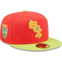 Men's Chicago White Sox New Era Red/Neon Green Lava Highlighter Combo 59FIFTY Fitted Hat