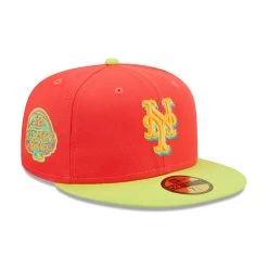 Men's New York Mets New Era Red/Neon Green Lava Highlighter Combo 59FIFTY Fitted Hat