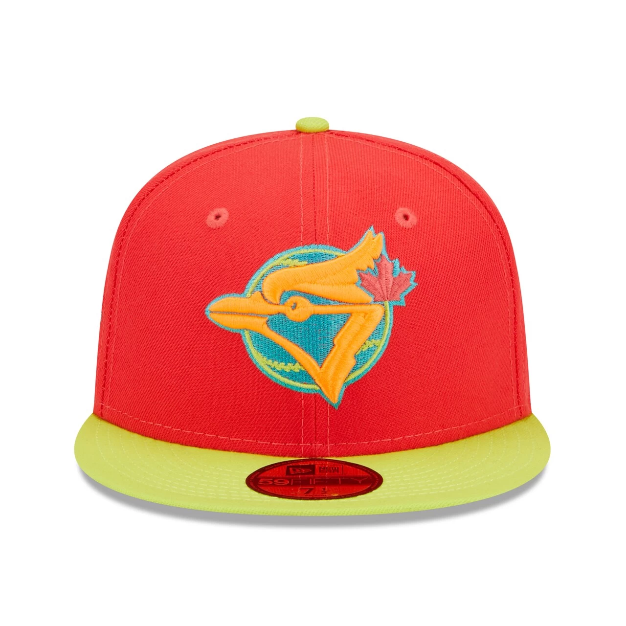 Men's Toronto Blue Jays New Era Red/Neon Green 1992 World Series Lava Highlighter Combo 59FIFTY Fitted Hat - Image 2
