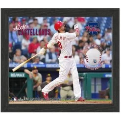 Philadelphia Phillies Nick Castellanos Game-Used Ball Swatch Frame