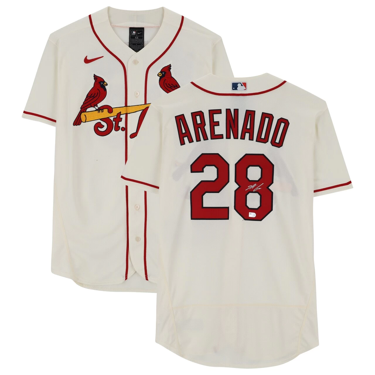 Nolan Arenado St. Louis Cardinals Autographed Fanatics Authentic Cream Nike Authentic Jersey