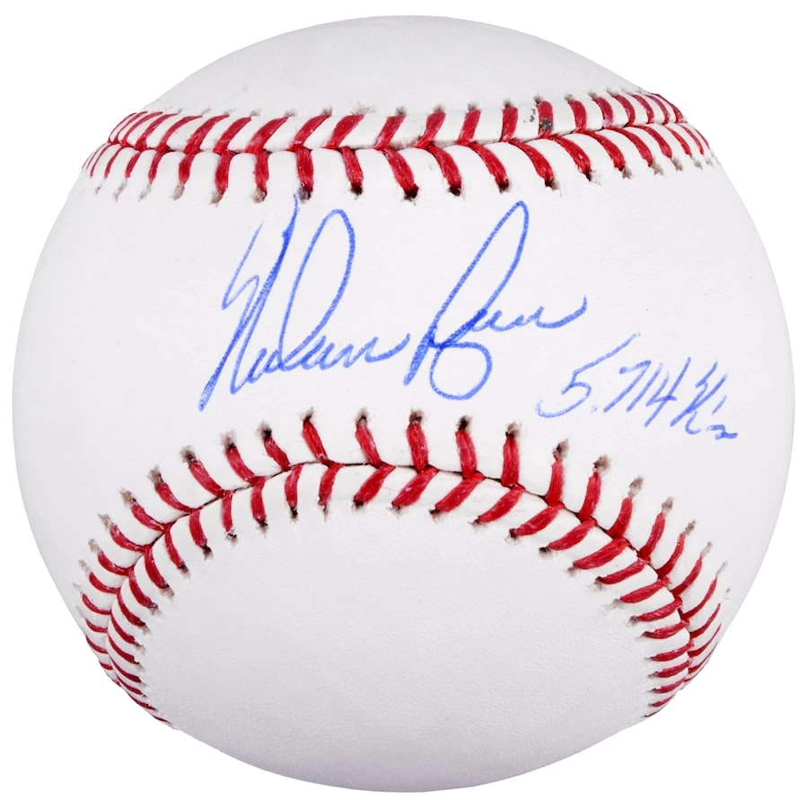 Autographed Texas Rangers Nolan Ryan Fanatics Authentic Baseball With 5714 K's Inscription 3 Autographed Texas Rangers Nolan Ryan Fanatics Authentic Baseball With 5714 K's Inscription