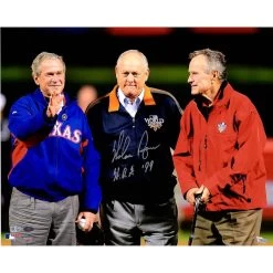Autographed Texas Rangers Nolan Ryan Fanatics Authentic 16" X 20" With Presidents Photograph With "HOF 99" Inscription