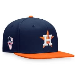 Men's Houston Astros Fanatics Branded Navy/Orange Fundamental Two-Tone Snapback Hat