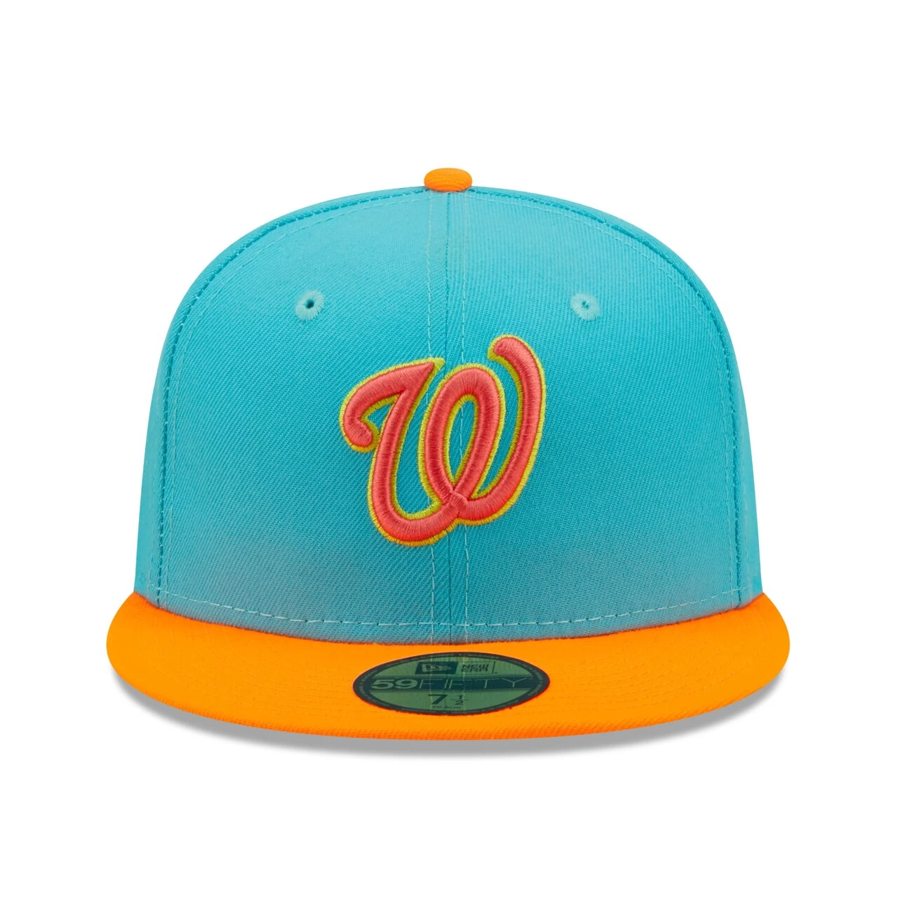 Men's Washington Nationals New Era Blue/Orange Vice Highlighter 59FIFTY Fitted Hat - Image 2