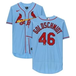 Autographed St. Louis Cardinals Paul Goldschmidt Fanatics Authentic Powder Blue Nike Authentic Jersey